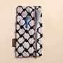Black White Keffiyeh Organizer Pencil Case & Glasses - 22x7x4 cm thumbnail