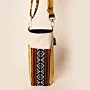 Saffron Water Bottle Carry Bag Cotton Bedouin Travel - 18x10x6 cm thumbnail