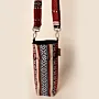 Bedouin Crimson Water Bottle Bag Cotton Handmade Travel - 18x10x6 cm thumbnail
