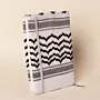 Black White Keffiyeh Notebook Cover A5 Fabric Removable - 16x23x2 cm thumbnail