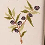 Olive Branch Embroidered A5 Notebook Cover DMC Linen - 16x23x2 cm thumbnail