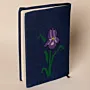 Midnight Iris Canvas A5 Notebook Cover DMC Embroidered - 16x23x2 cm thumbnail