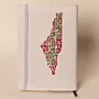 Calligraphy Skyline Embroidered A5 Notebook Cover Handmade DMC