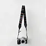 Black Camera Strap Bedouin Textile Leather Padded Handmade