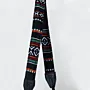 Black Camera Strap Bedouin Textile Leather Padded Handmade - 5x15x2 cm thumbnail