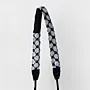 Black White Keffiyeh Camera Strap Bedouin Leather Padded - 5x15x2 cm thumbnail