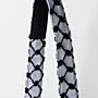 Black White Keffiyeh Camera Strap Bedouin Leather Padded - 5x15x2 cm thumbnail