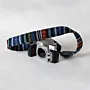 Navy Camera Strap Bedouin Textile Leather Padded Handmade - 5x15x2 cm thumbnail