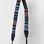 Navy Camera Strap Bedouin Textile Leather Padded Handmade - 5x15x2 cm thumbnail