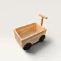 Handmade Multi-Purpose Swedish Wood Storage Cart Beige 30x20cm