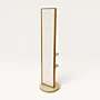 Handmade Rotating Full Length Oak Wood Mirror Stand Brown 177cm