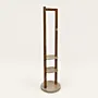 Rotating Full Length Oak Wood Mirror Stand Brown - 32x177x27 cm thumbnail