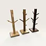 Handmade Wooden Mug Holder and Cup Organizer Stand - 15x44x15 cm thumbnail