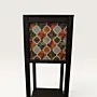 Handmade Oak Floor Lamp with Warm Floral Mosaic Design 150cm