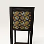 Handmade Oak Floor Lamp with Navy Gold Mosaic Design 150cm