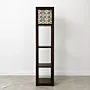 Handmade Oak Floor Lamp with Black Gold Star Mosaic 150cm