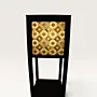 Handmade Oak Floor Lamp with Black Gold Star Mosaic 150cm