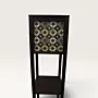 Handmade Oak Floor Lamp with Black Gold Star Mosaic 150cm