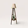 Handmade Solid Oak Wood Floor Lamp Modern Design - 45x170x45 cm thumbnail