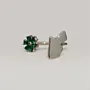 Palestine Map Ring with Green Floral Accent in 925 Sterling Silver thumbnail
