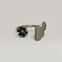 Rose-Shaped Floral Ring in 925 Sterling Silver Handmade Design