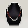 Multicolor Stone Pendant Necklace in 925 Sterling Silver Handmade