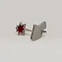 Palestine Map Ring with Red Star Accent in 925 Sterling Silver thumbnail
