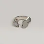 Palestine Map Ring with White Star Accent in 925 Sterling Silver thumbnail
