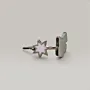 Palestine Map Ring with White Star Accent in 925 Sterling Silver thumbnail
