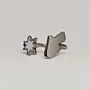 Stamped Star Ring with Custom Color Choice in 925 Sterling Silver