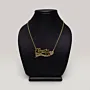 Stamped Name Necklace in 925 Sterling Silver Gold Plated Handmade