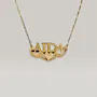 Stamped Name Necklace in 925 Sterling Silver Gold Plated Classic