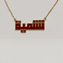 Nashmiyah Arabic Name Necklace with Red Enamel in 925 Sterling Silver thumbnail