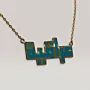 Nashmiyah Name Necklace in 925 Sterling Silver Gold Plated Bold