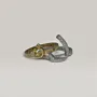 Two Initial Necklace and Ring Set in 925 Sterling Silver thumbnail