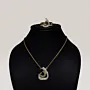 Two Letter Necklace & Ring Set in 925 Sterling Silver Gold Plated