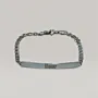 Personalized Engraved ID Bracelet in 925 Sterling Silver thumbnail