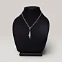 Kufiya Pattern Palestine Map Pendant Necklace in 925 Sterling Silver thumbnail