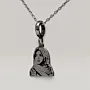 Girl with Kufiya Necklace in 925 Sterling Silver Handmade Design