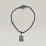Pandora-Style Bracelet with Rectangular Kufiya Charm in 925 Sterling Silver thumbnail