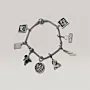 Pandora-Style Palestine Heritage Multi-Charm Bracelet in 925 Silver thumbnail