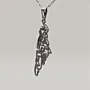 Palestine Map Pendant Necklace with Arabic Calligraphy in 925 Sterling Silver thumbnail