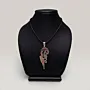 Black Cord Necklace with 925 Silver Palestine Calligraphy Pendant thumbnail