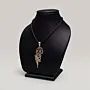 Black Cord Necklace with 925 Silver Palestine Calligraphy Pendant thumbnail