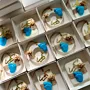 Handmade Personalized Baby Shower Soap Favors with Custom Colors & Scents - Blue Arabic