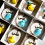 Handmade Personalized Baby Shower Soap Favors with Custom Colors & Scents - Yellow Duck & Blue Footprint