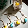 Baby Shower Soap Favors - Yellow Duck & Blue Footprint - 8x8x3 cm thumbnail