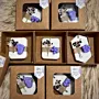 Baby Shower Soap Favors - Purple Footprint Kraft Box - 8x8x3 cm thumbnail