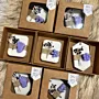 Baby Shower Soap Favors - Purple Footprint Kraft Box - 8x8x3 cm thumbnail