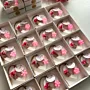 Personalized Baby Shower Soap Favors - Pink Flower Mini Box - 8x8x3 cm thumbnail